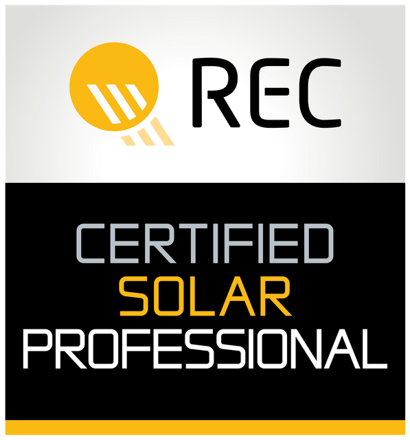 Two logos for rec certified solar professional