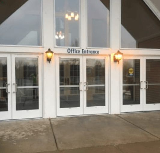 Office White Glass Door