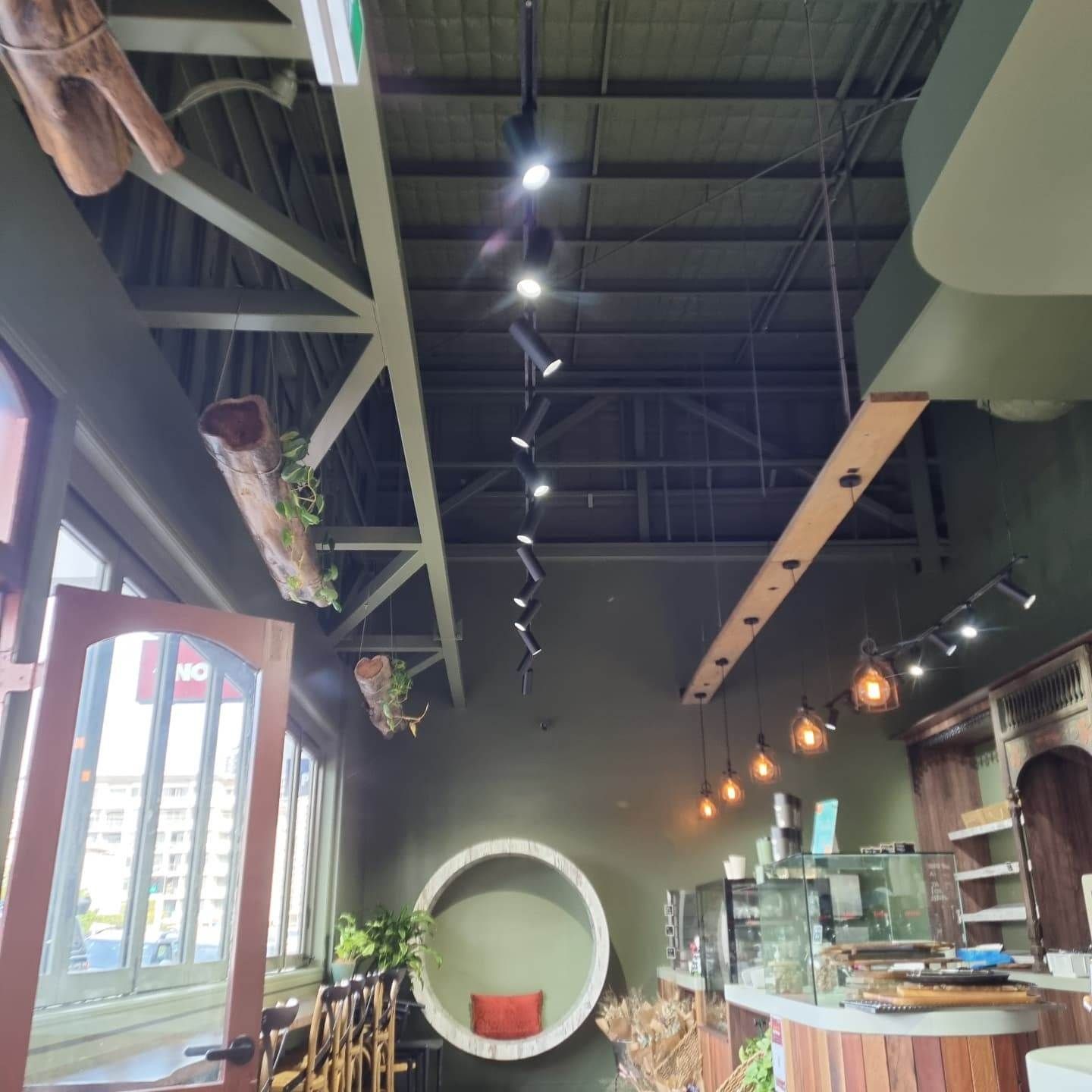 A Restaurant with A Round Chair in The Middle of The Room — Goldspark GC Electrical in Burleigh Waters, QLD