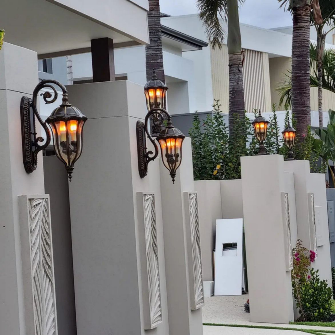 A Row of Lanterns on The Side of A Building — Goldspark GC Electrical in Burleigh Waters, QLD