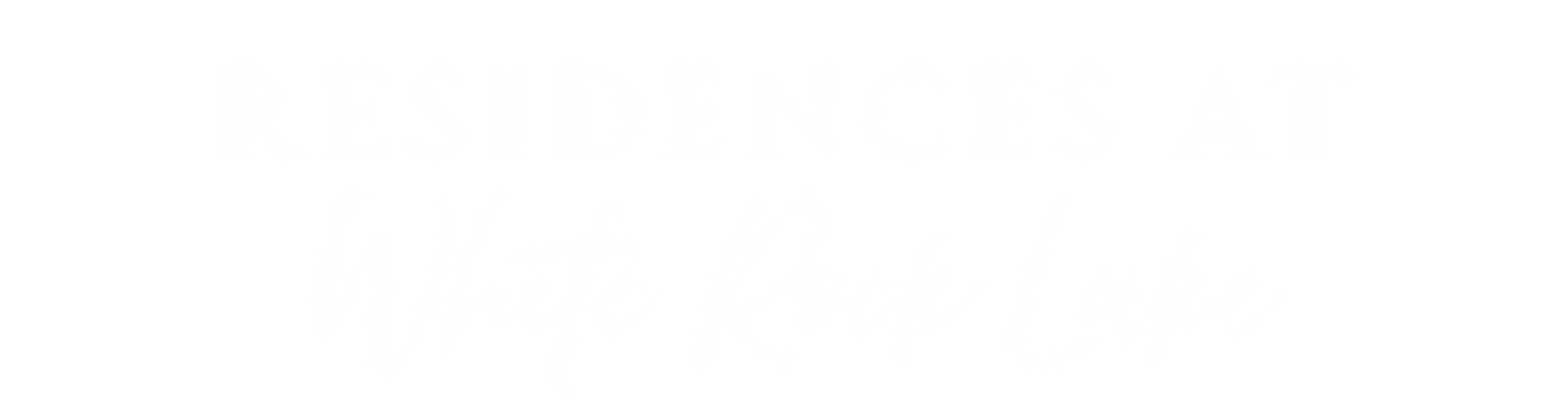 Text logo: Residences at White Rock Lake.