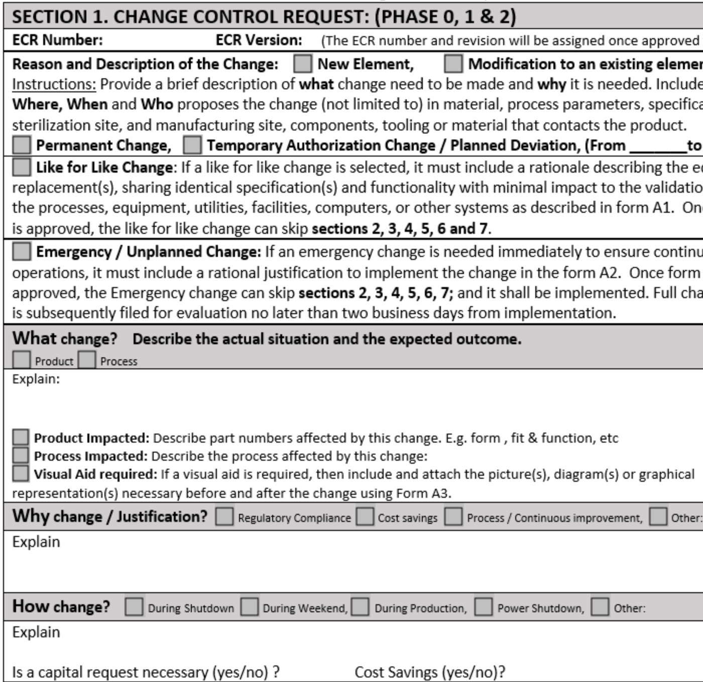 Change control form image