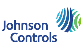 The logo for Johnson Controls has a blue and green circle on it, image for HVAC mechanical and automation support