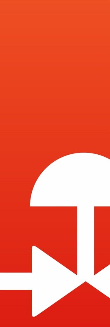 A red background with a white automated valve icon symbolizing validation and quality assurance