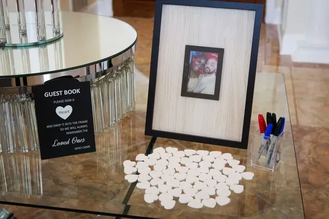 A Glass Table With a Sign — Atlanta, GA — Pristine Chapel