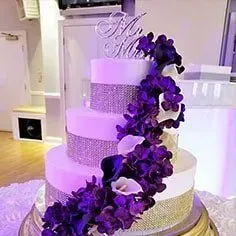 Purple Wedding Cake — Floral Cake in Jonesboro, GA