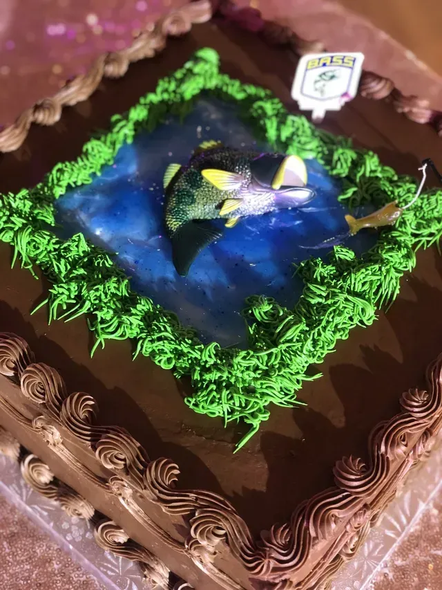 Cake with Fish Design — Atlanta, GA — Pristine Chapel