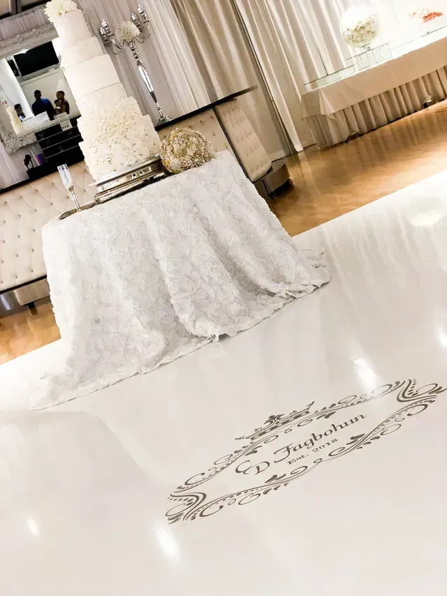 White Table with White Cake — Wedding Center Piece in Jonesboro, GA