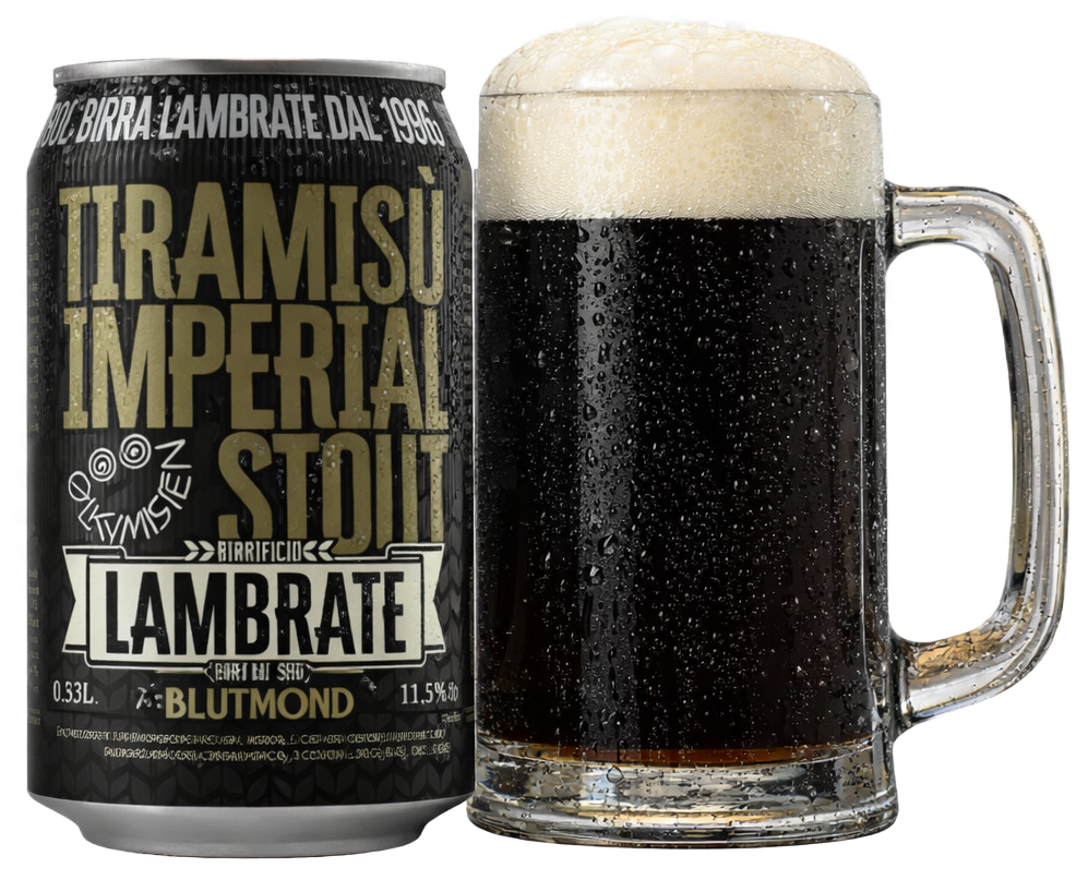 Four craft beer cans and a bottle with splashes, hops, and barley grains against a white background.