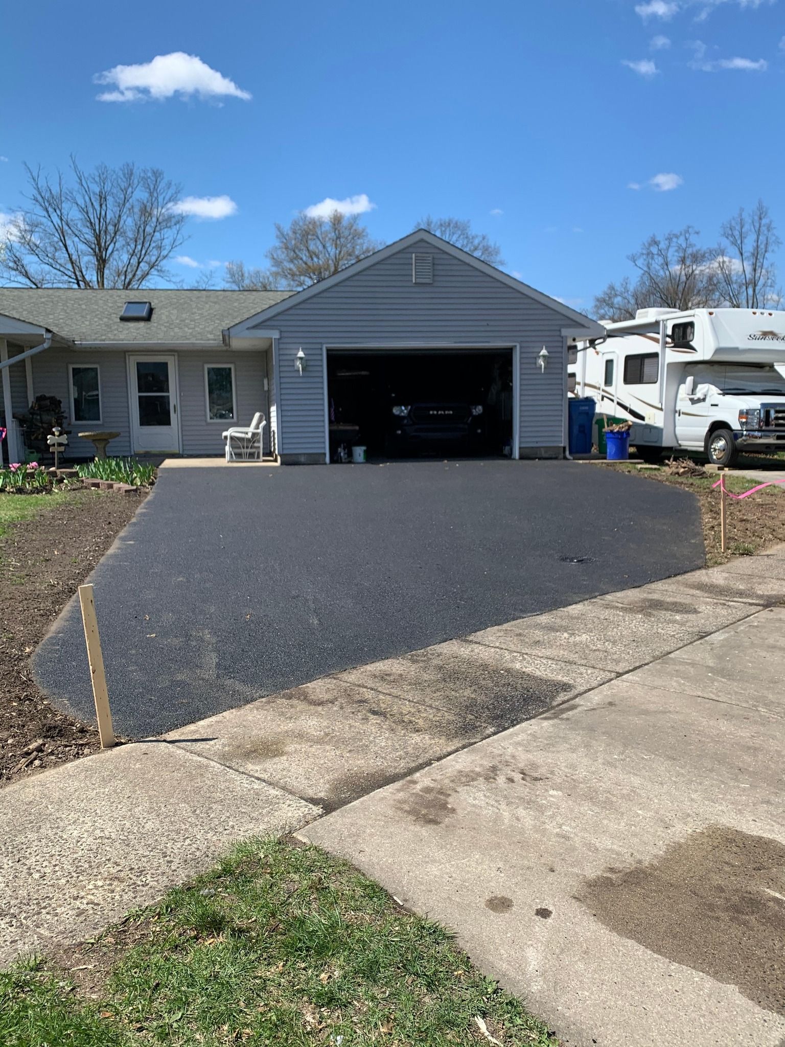 RV In Front Of House - Marlborough, MA - JT Paving & Sealcoating