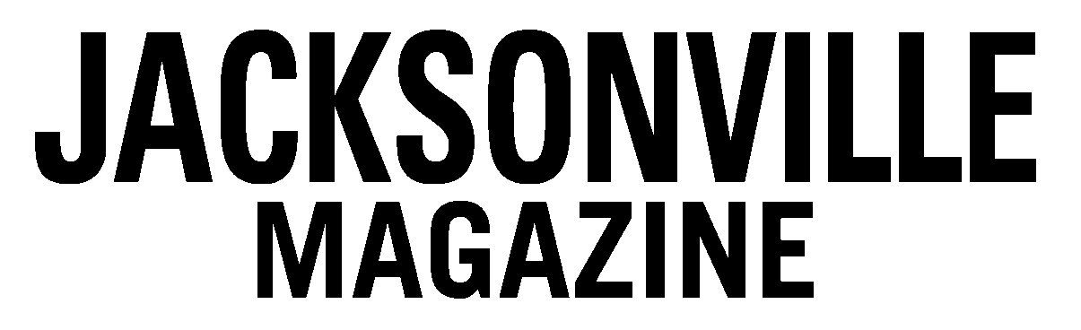 The logo for jacksonville magazine is black and white.
