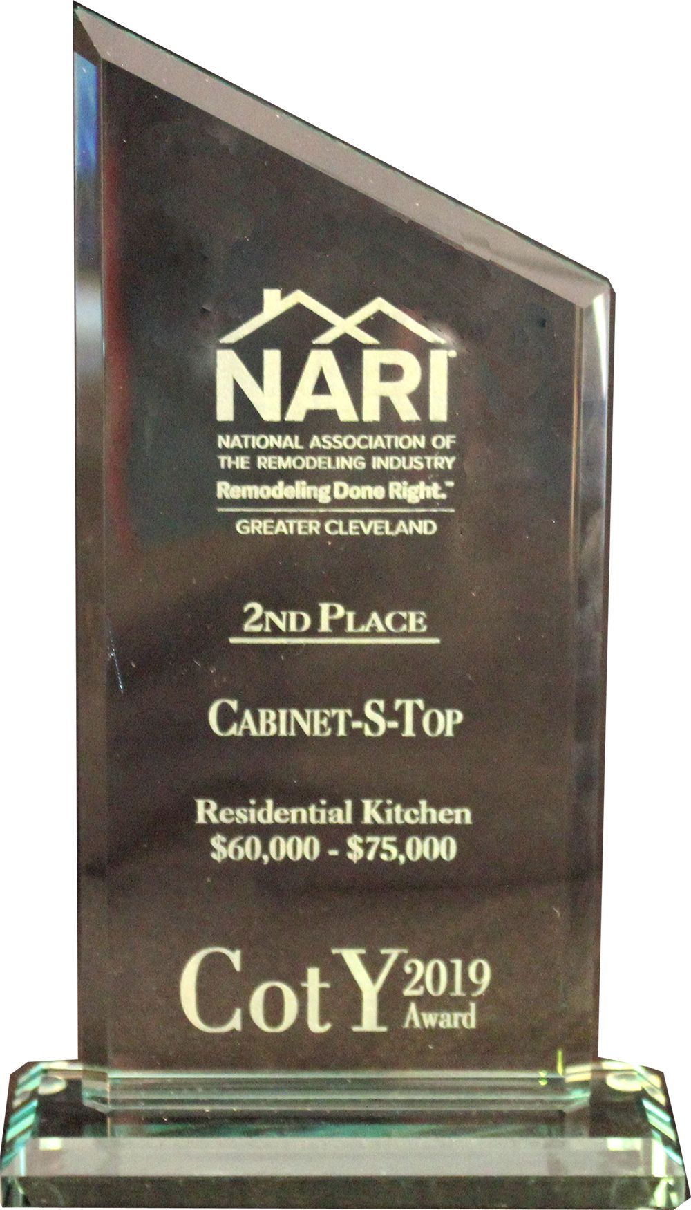 A 2nd place cabinet-s-top residential kitchen award