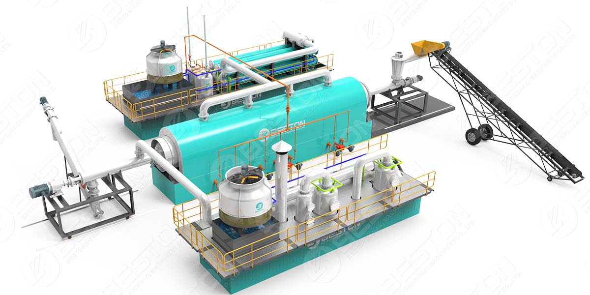 continuous waste tyre pyrolysis plant