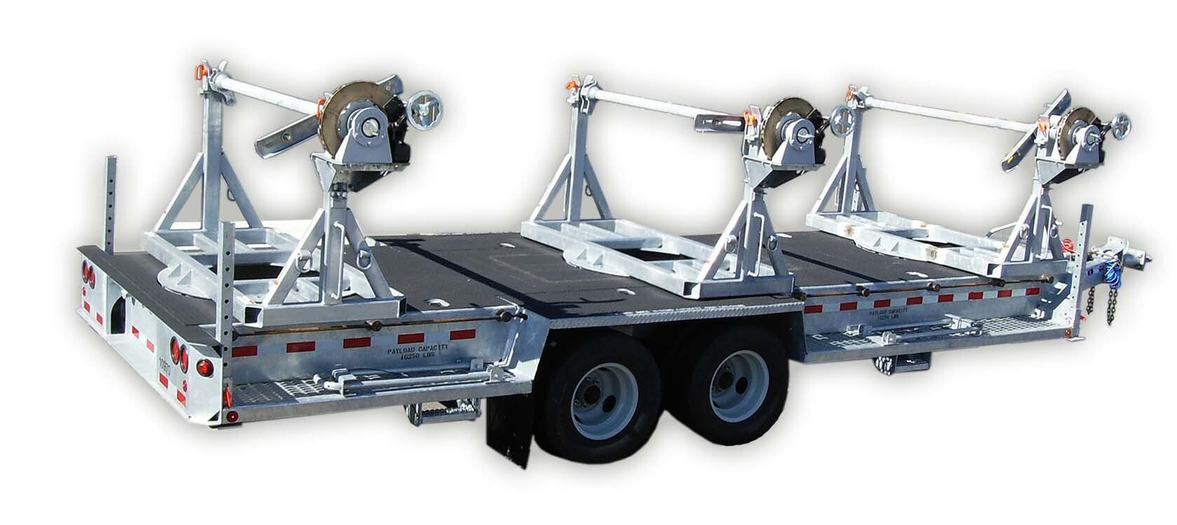 A trailer with a bunch of metal pieces on it