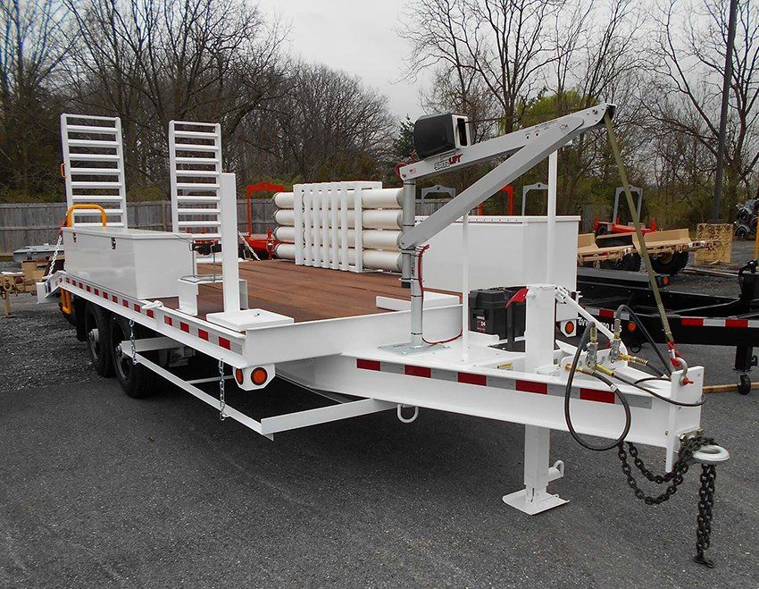 Custom Trailer with Aluminum Crane Lift