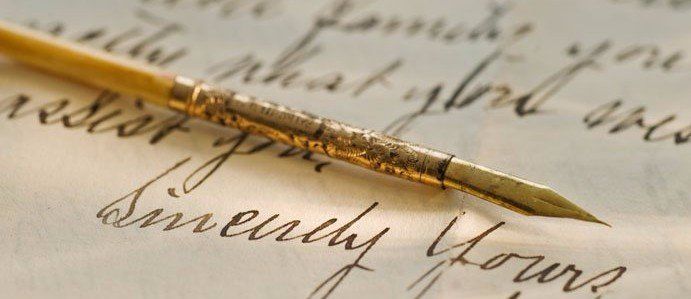 Quill used for writing with ink