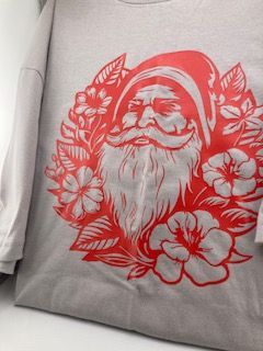 Santa With Flowers Adult Apparel