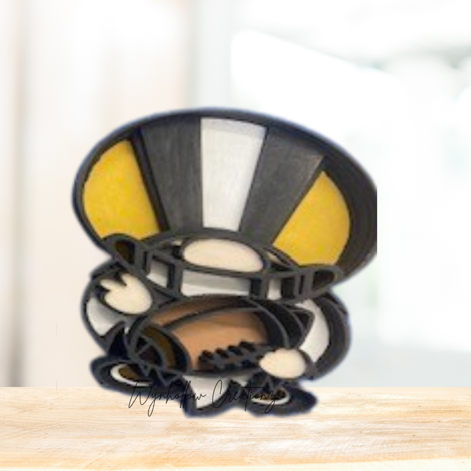 Football Gnomes Wood Layer