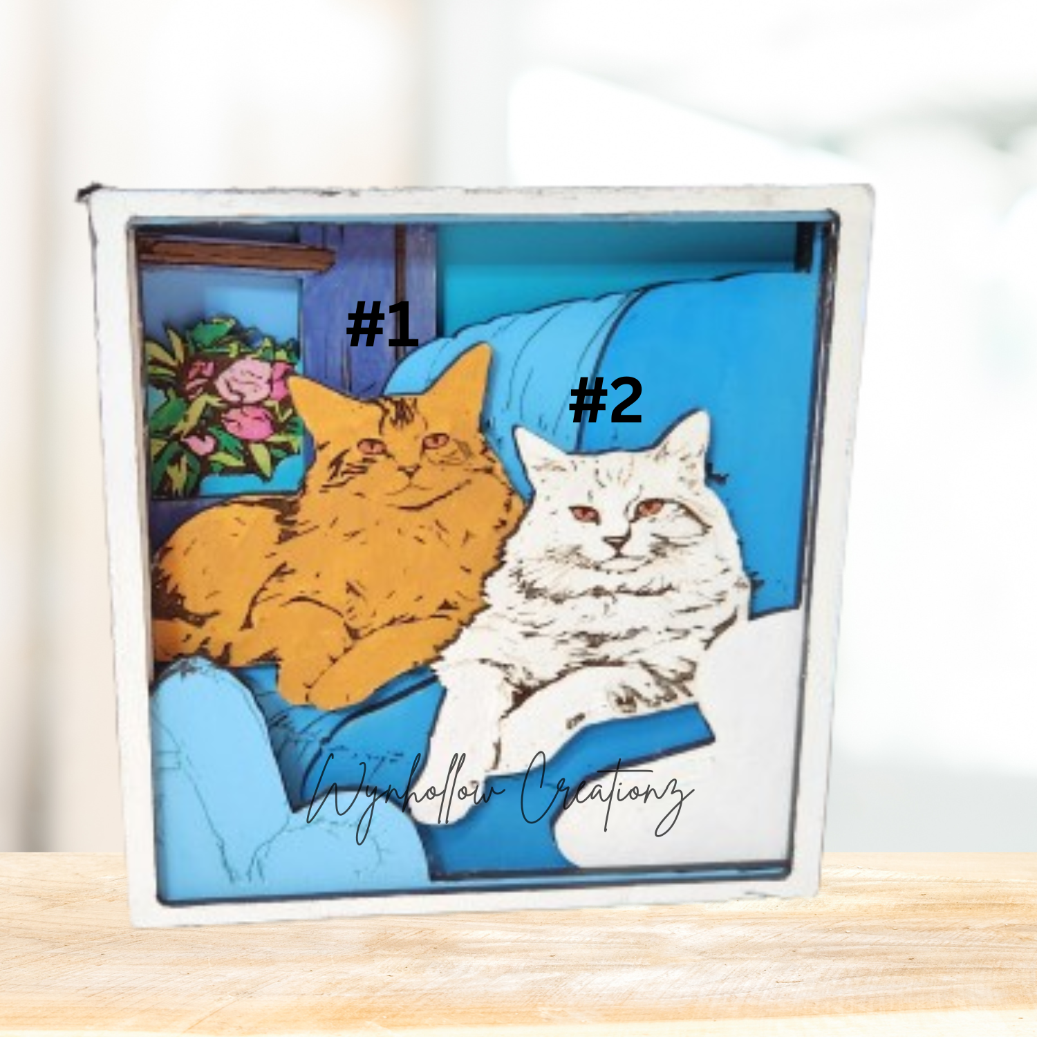 Cats at Home Wood Layer