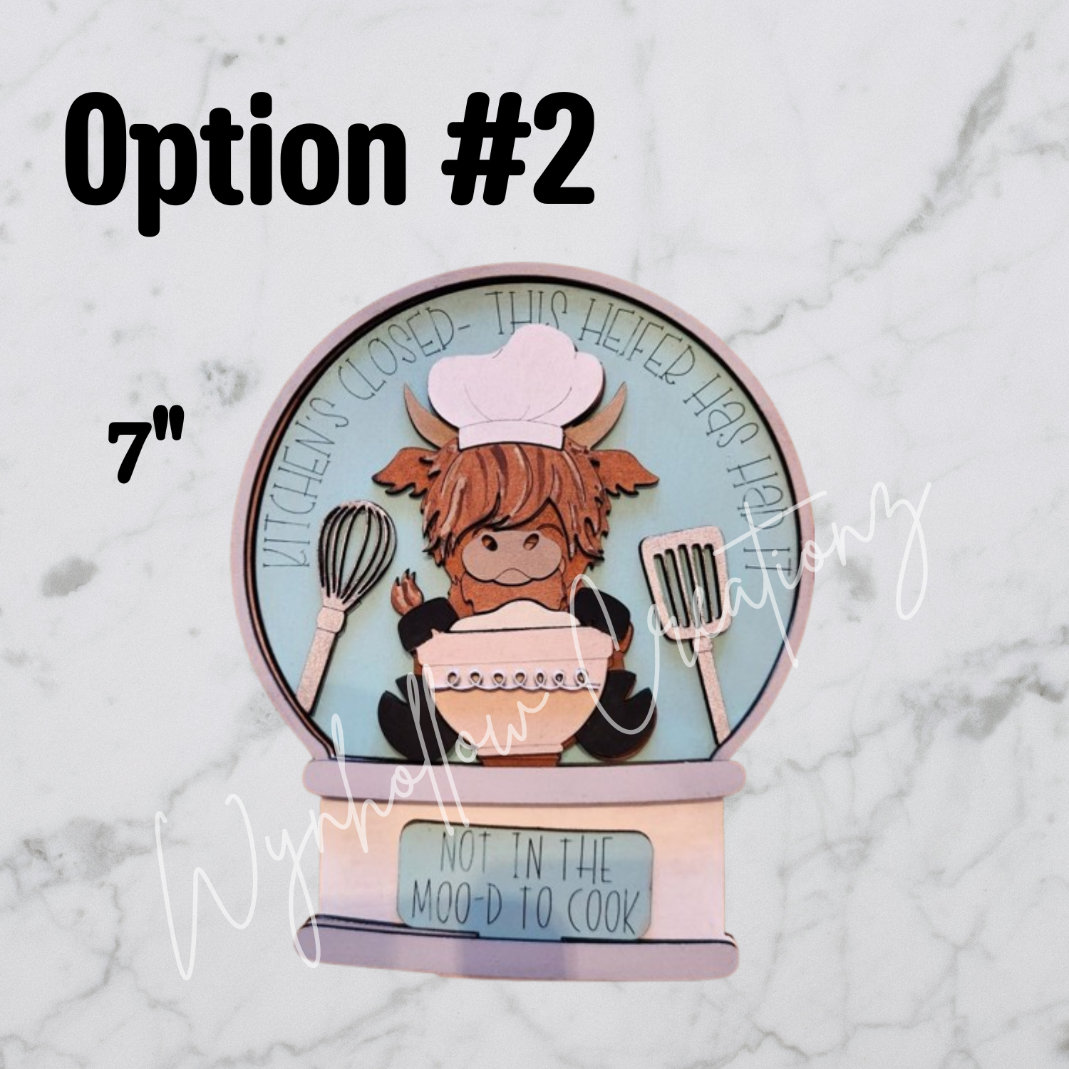 Kitchen Highland Cow Interchangeable Snow Globe