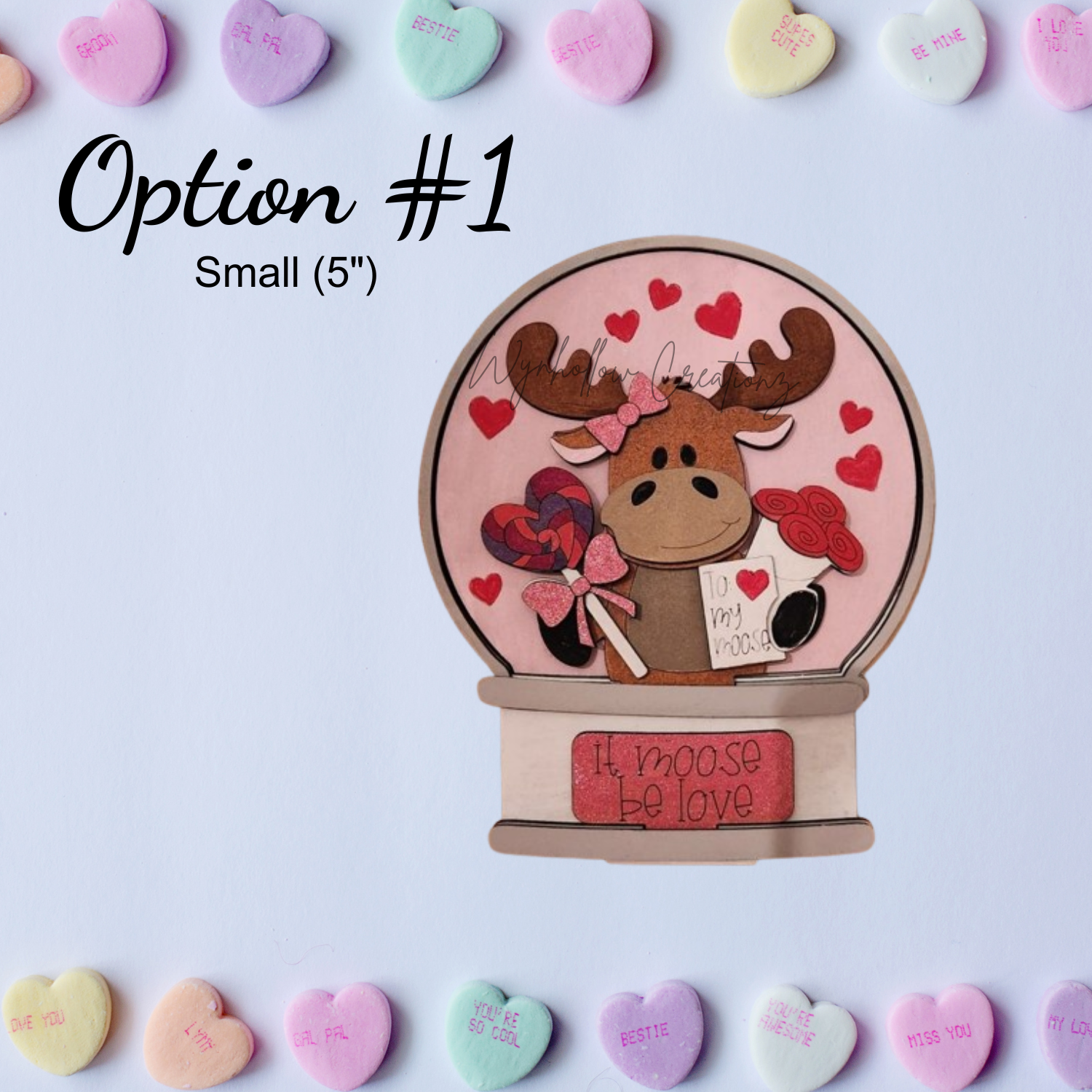 Valentine's Day Moose Interchangeable Snow Globe