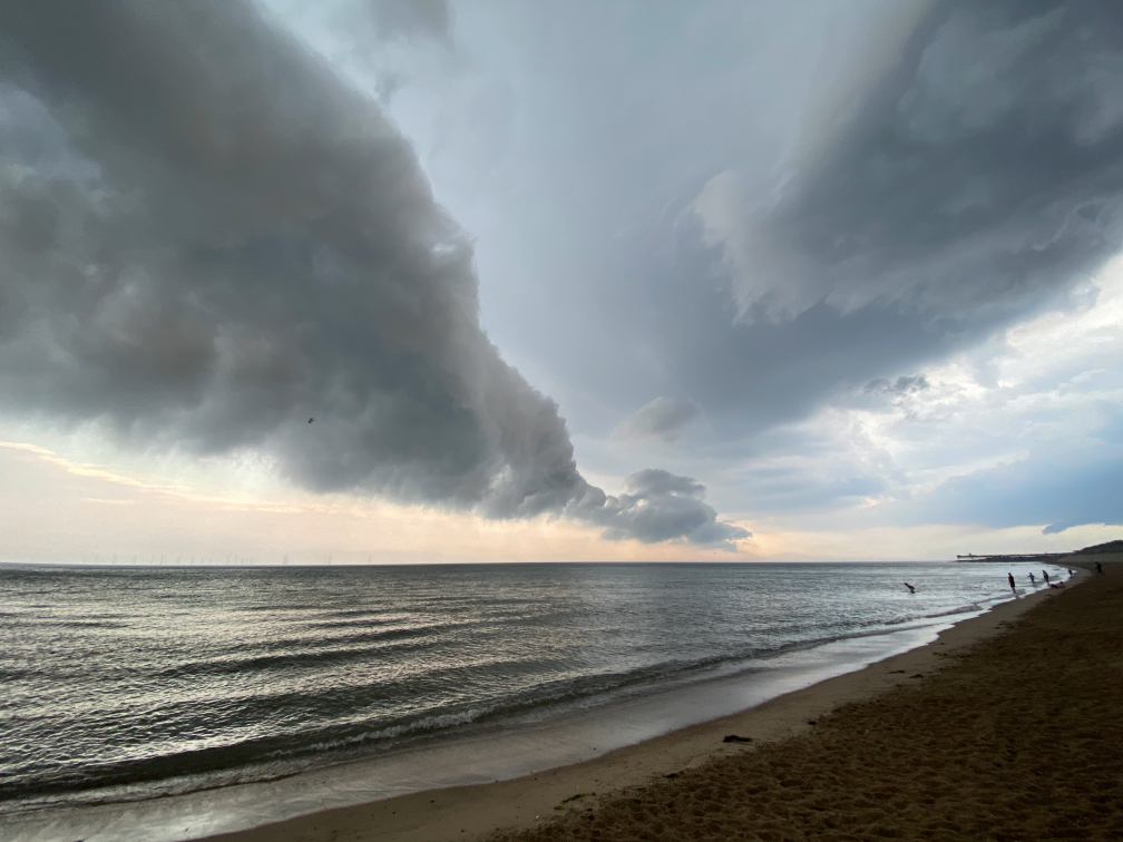 Storm at Skegness. Funnel cloud formation. Reprints available in my Redbubble shop.