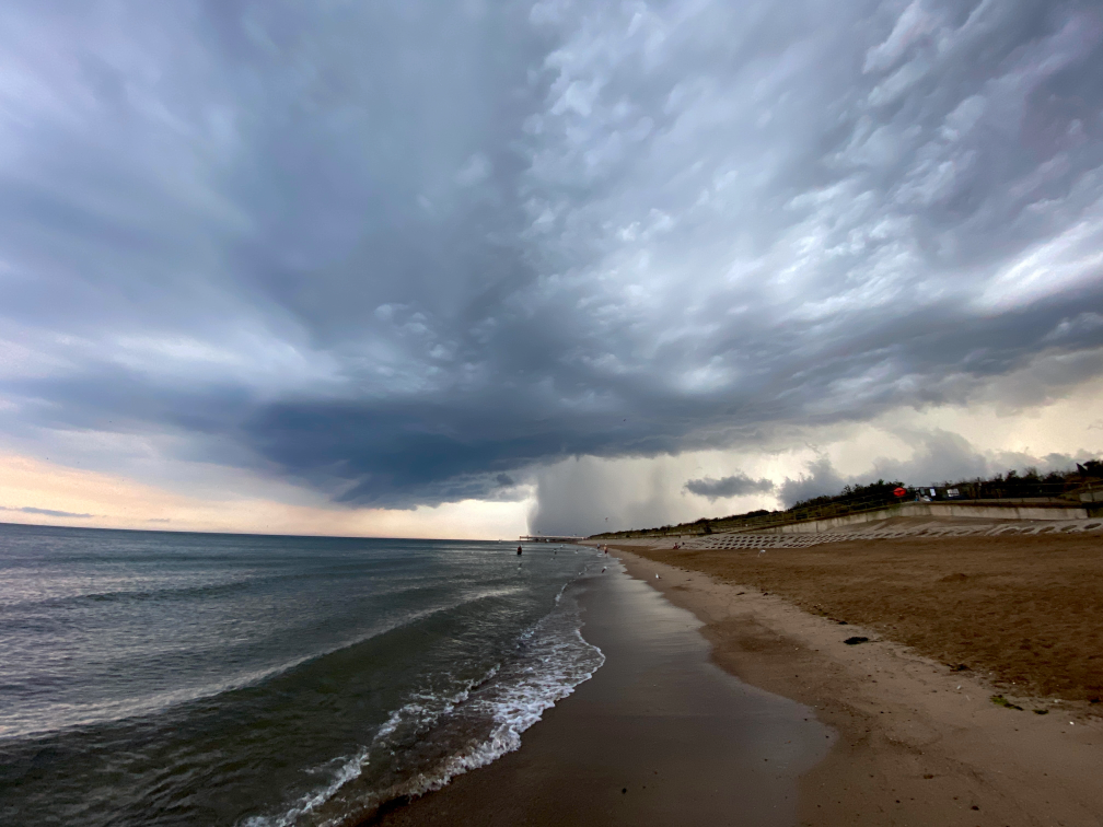 Storm at Skegness. Super cell cloud formation. Reprints available in my Redbubble shop.