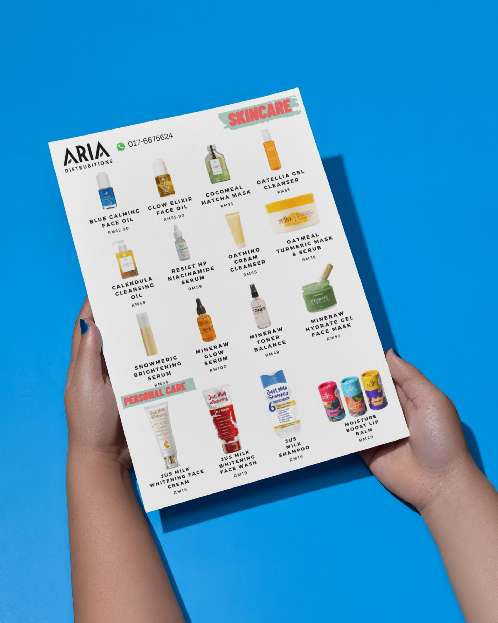 Aria distributions logistics b2b distribution company supplier project flyer a4 a5 brochure pamphlet handout