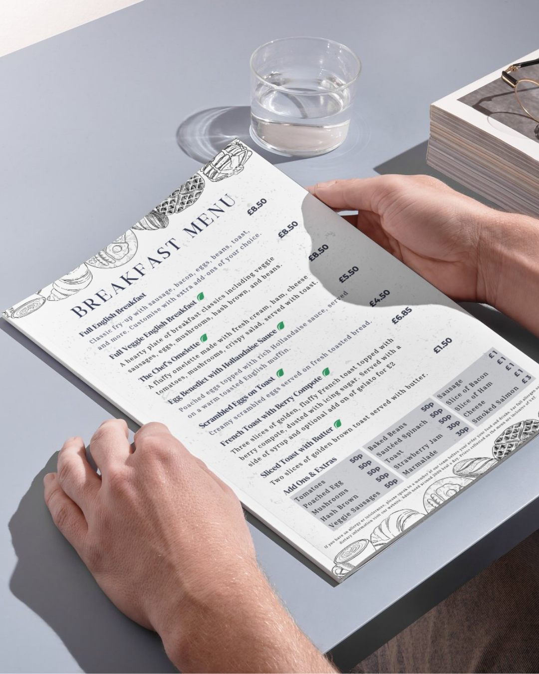 restaurant cafe french breakfast menu design