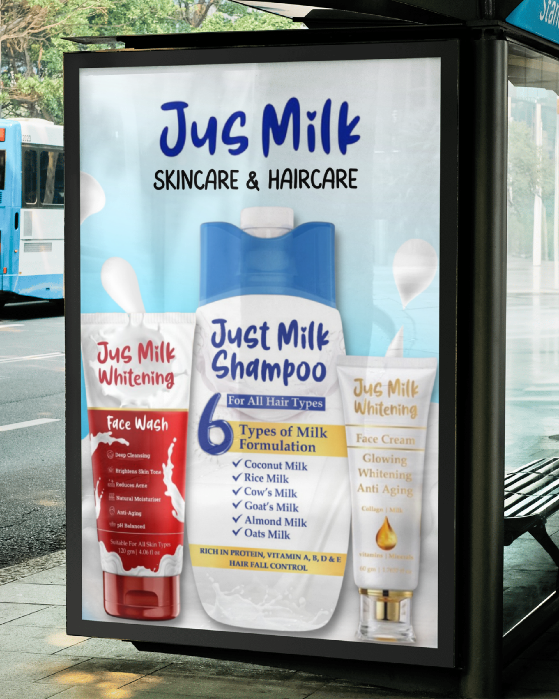 b2b distribution logistics company design project banner shampoo personal care 