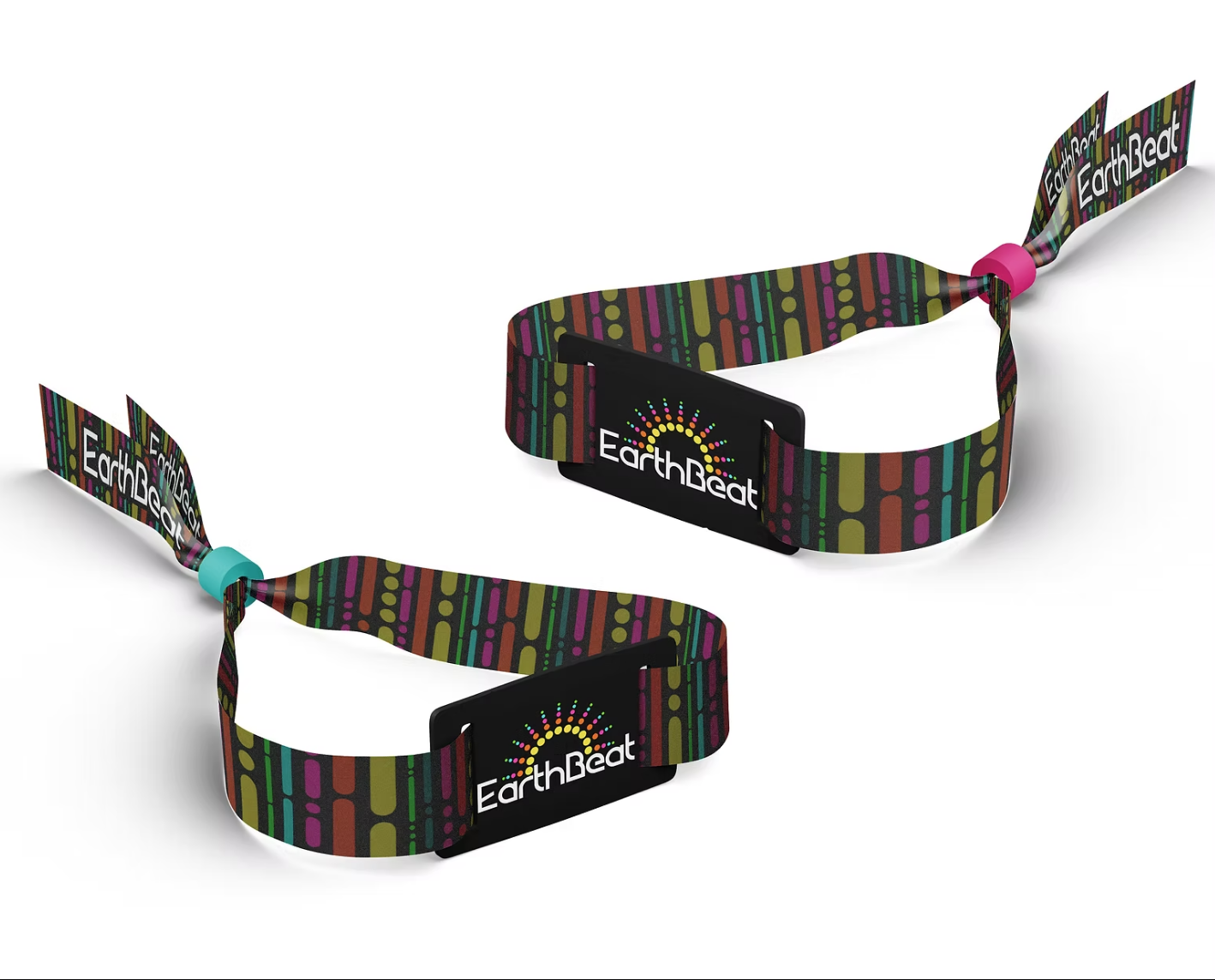 Earthbeat music festival branding project design wristband