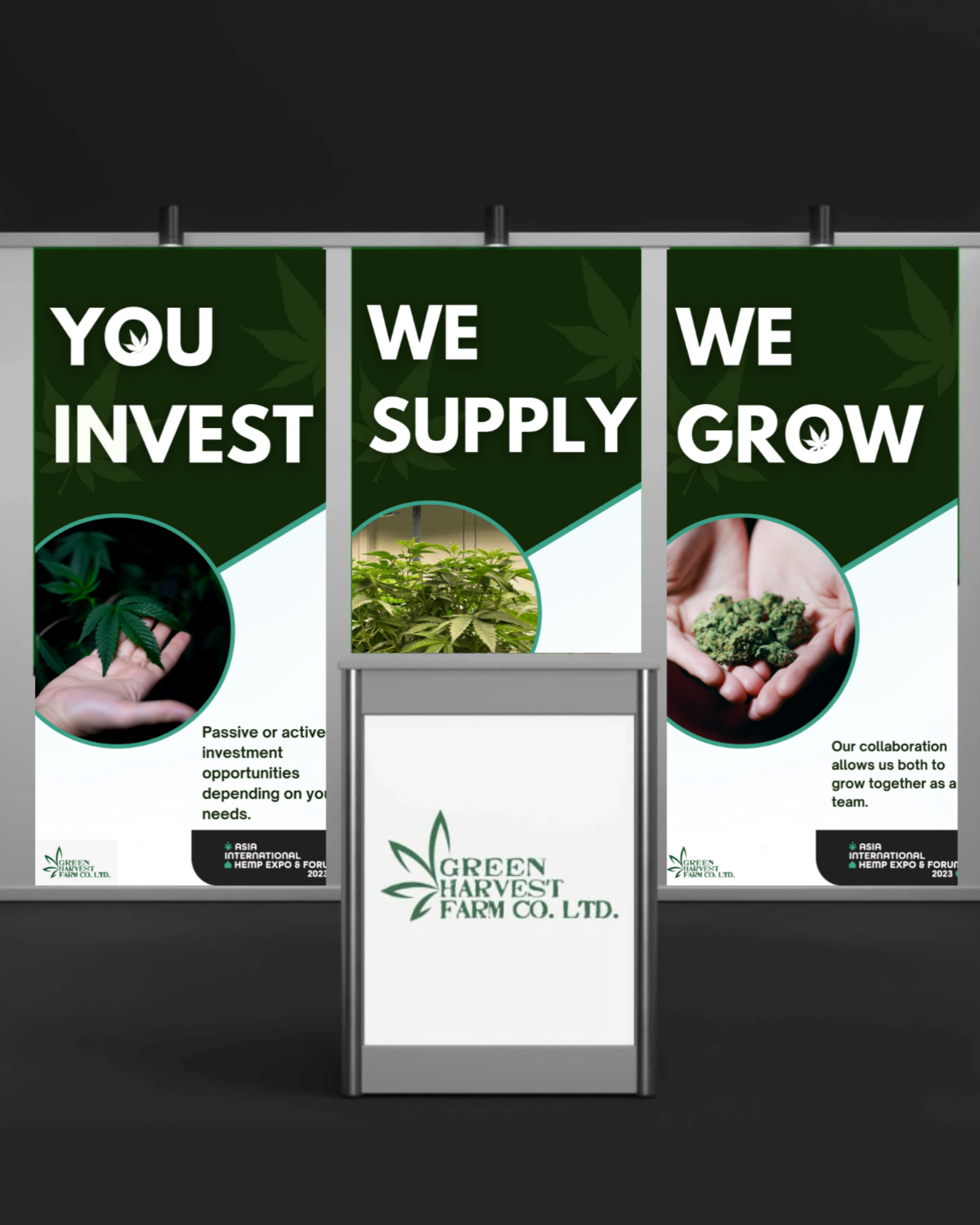 green harvest farm co cannabis farm design project expo booth exhibition stand