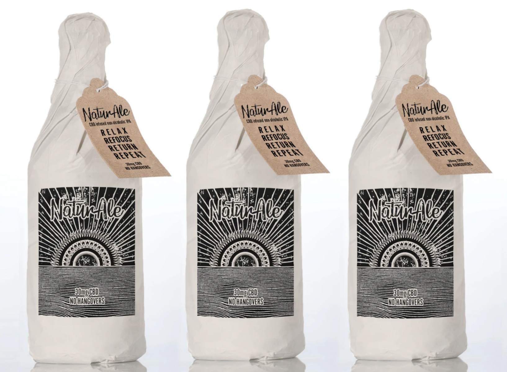 Naturale natural beer cider ale branding project design outer wrap 