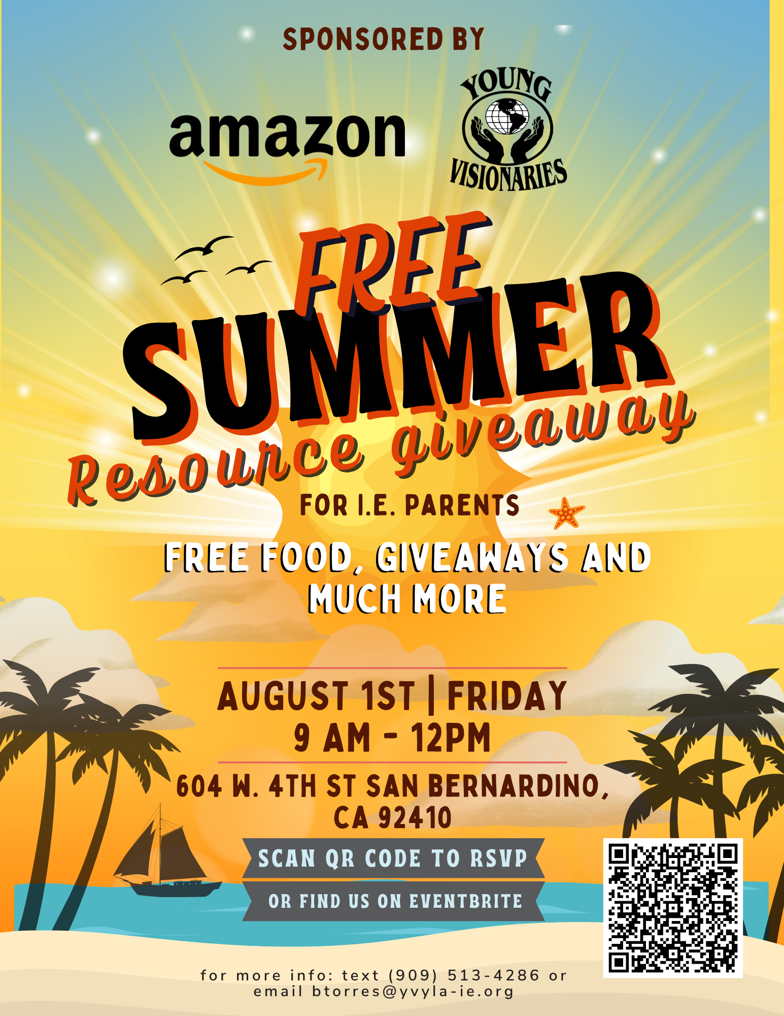 A poster for a free summer resource giveaway for i.e. parents