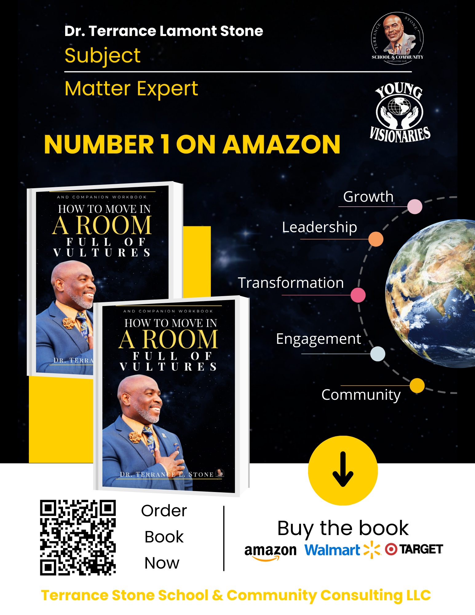 A poster for a book called a memoir of redemption and leadership