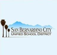 The logo for san bernardino city unified school district