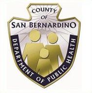 The logo for the county of san bernardino department of public health.