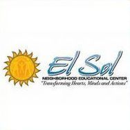 The logo for el sol neighborhood educational center transforming hearts , minds and actions.