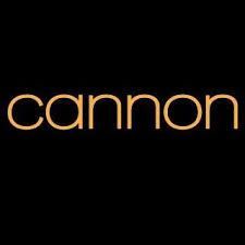 The cannon logo is on a black background.