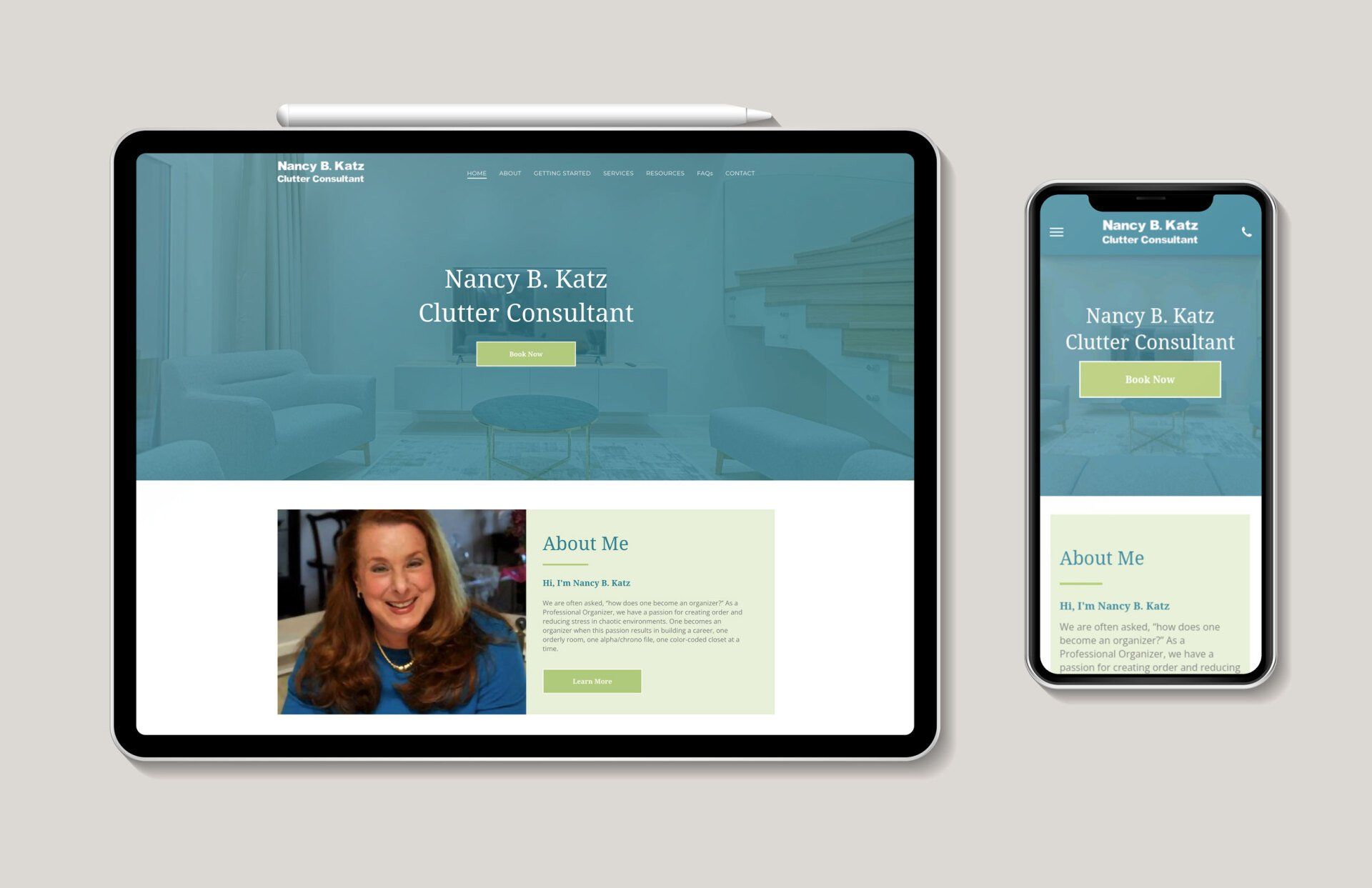 a tablet and a cell phone with a website on them .