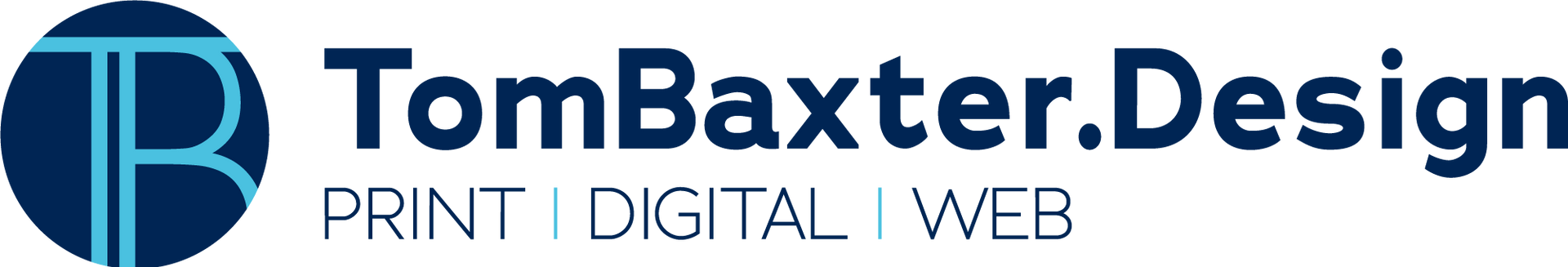 a logo for tom baxter design print digital web
