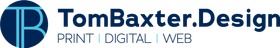 a logo for tom baxter design print digital web