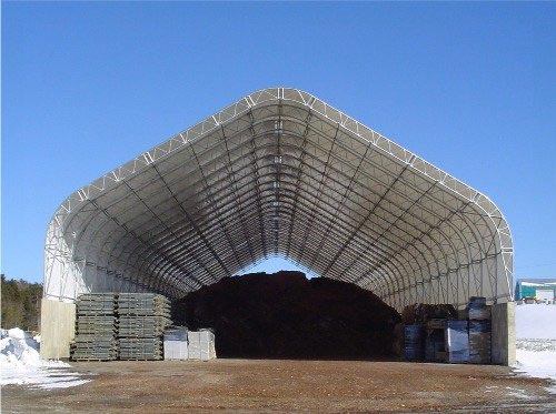 ARCH SPAN BUILDINGS SERVES SALT - SAND - FERTILIZER - BULK STORAGE INDUSTRY