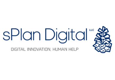 The logo for spplan digital llc is a pine cone.