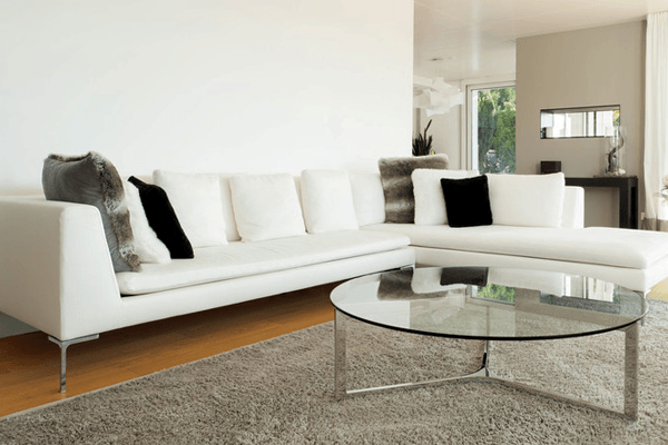 a stunning L shaped sofa set
