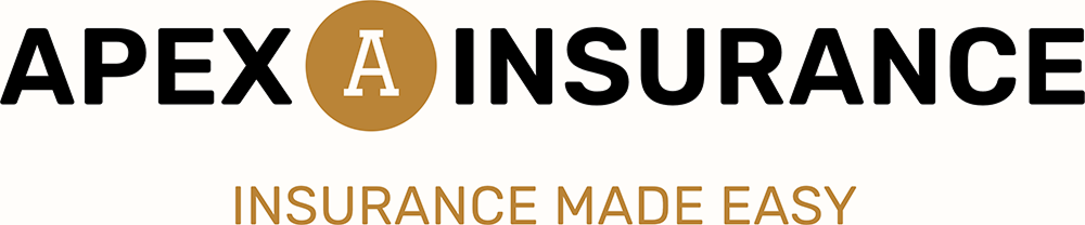 A logo for apex a insurance that says insurance made easy