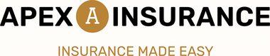 A logo for apex a insurance that says insurance made easy