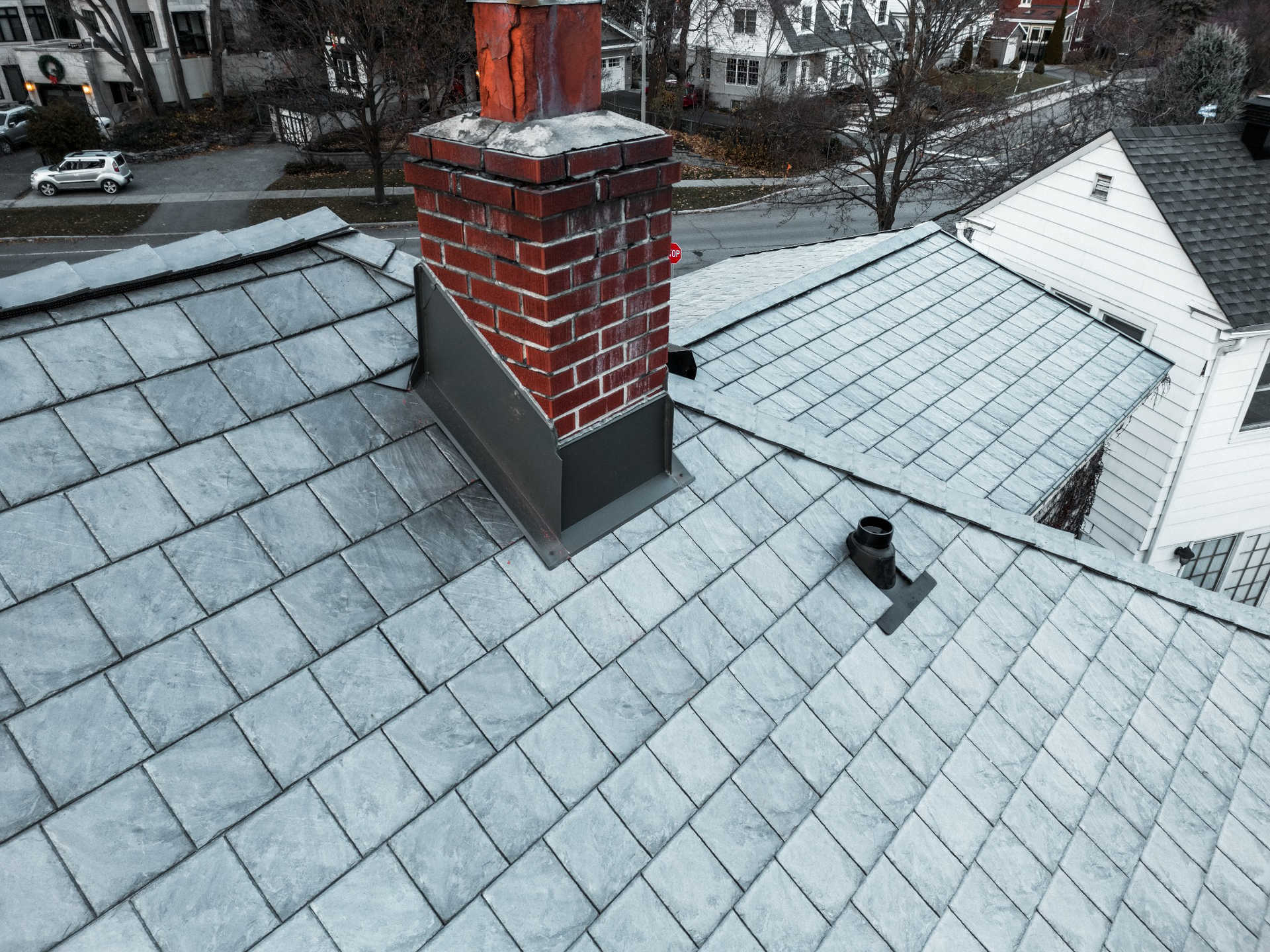 Flat roof post-inspection after snow and ice removal Ottawa