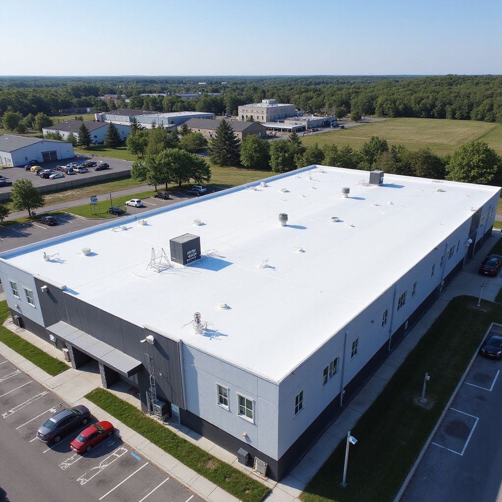 Flat roofing installation in Ottawa commercial building