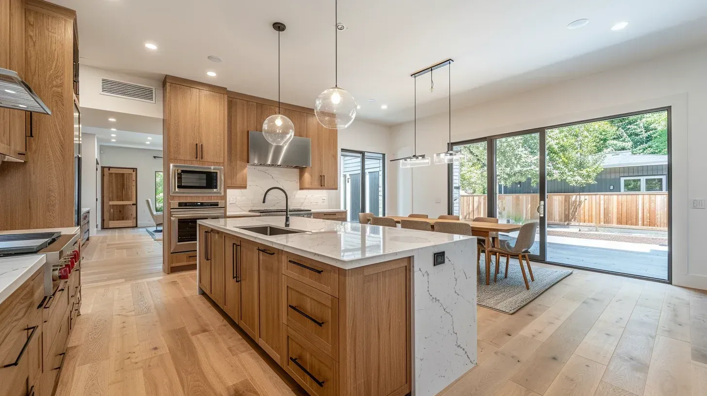 Modern Vancouver kitchen renovation featuring custom island seating, shaker cabinetry, LED under-cabinet lighting, and engineered hardwood flooring.
Professional kitchen remodeling Vancouver showcasing marble backsplash, granite countertops, custom cabinetry, and contemporary kitchen design-build services.
Vancouver kitchen renovation project displaying quartz slab island, tile flooring upgrade, and premium finish carpentry.
Affordable kitchen remodeling Vancouver BC with laminate countertop replacement, cabinet door refacing, backsplash tile update, and vinyl flooring installation.